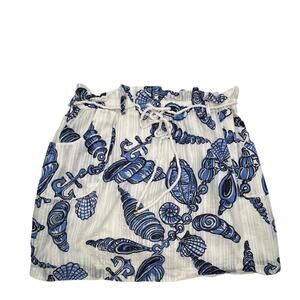 Lilly Pulitzer Fallin In Love Paper Bag Waist Coastal Core Skirt Seashell Beach